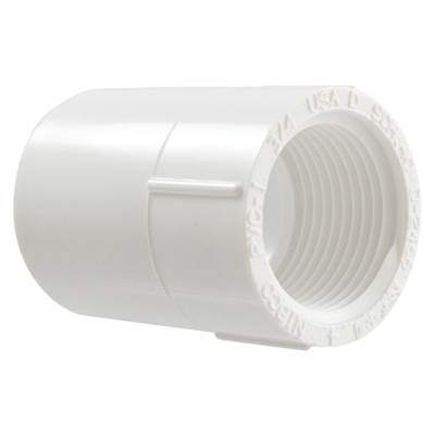 Nibco 435-007 Adapter - 3/4" Slip x Female in White