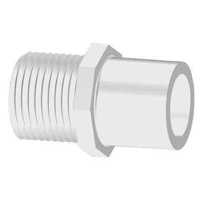 Nibco 433-005 Adapter - 1/2" Slip x Male in White