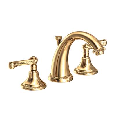 Newport Brass Amisa Widespread Bathroom Sink Faucet in Uncoated Polished Brass
