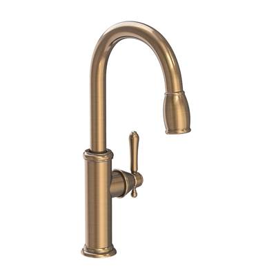 Newport Brass Chesterfield® Pull-Down Kitchen Faucet - Single Handle - 1.8 GPM in Antique Brass