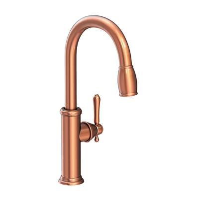 Newport Brass Chesterfield® Pull-Down Kitchen Faucet - Single Handle - 1.8 GPM in Antique Copper