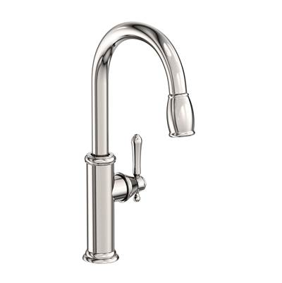Newport Brass Chesterfield® Pull-Down Kitchen Faucet - Single Handle - 1.8 GPM in Polished Nickel