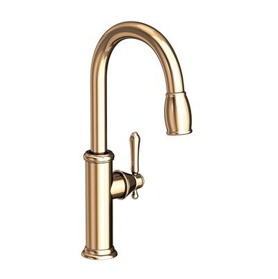 Newport Brass Chesterfield® Pull-Down Kitchen Faucet - Single Handle - 1.8 GPM in French Gold Pvd
