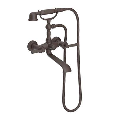 Newport Brass Miro Wall Mount Exposed Tub & Hand Shower Set - With Diverter in Oil Rubbed Bronze