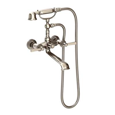 Newport Brass Miro Wall Mount Exposed Tub & Hand Shower Set - With Diverter in Antique Nickel
