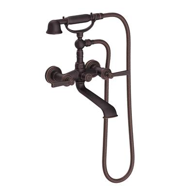 Newport Brass Miro Wall Mount Exposed Tub & Hand Shower Set - With Diverter in Venetian Bronze