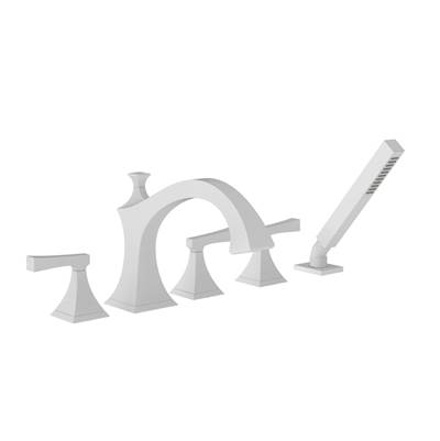 Newport Brass Joffrey® Roman Tub Faucet with Hand Shower - 1.8 GPM in Matte White