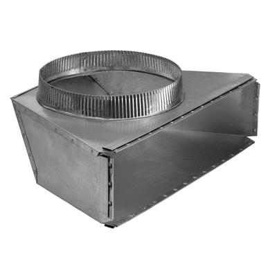 Broan Nutone 10-Inch Round Rear Transition in Galvanized