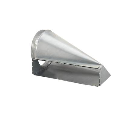 Broan Nutone 4-1/2'' x 18-1/2'' to 10-Inch Round Transition in Galvanized