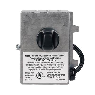 Broan Nutone Variable Speed Control - 3.0 Amp - 120 Volts - 60 Hz