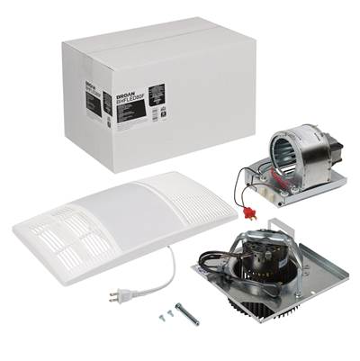 Broan Nutone Heater Ventilation Fan with LED - 80 CFM - 1.5 Sones in Bright White