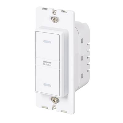 Broan Nutone Overture Smart Air Quality Monitor Wall Control in White