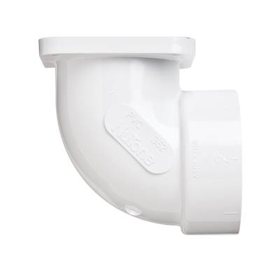 Broan Nutone 90 Degree Flanged Elbow Fitting - Standard in White