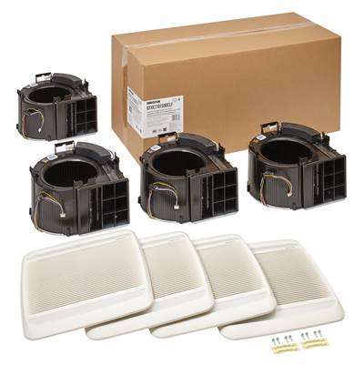 Broan Nutone QT DC™ Series 110-130-150 CFM Integrated LED Finish Pack - <0.3-0.4-0.7 Sones - Energy Star in White