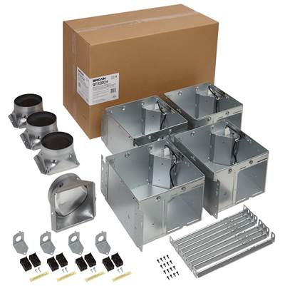 Broan Nutone QT DC™ Series Housing Pack - 110-130-150 CFM Selectable - <0.3-0.4-0.7 Sones in White