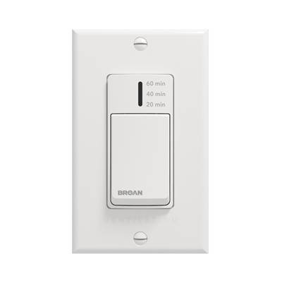 Broan Nutone Auxiliary Wall Control - 20-40-60 Timer - Wired in White