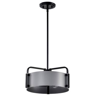Nuvo Altos Small Pendant - 3-Light in Gray and Matte Black