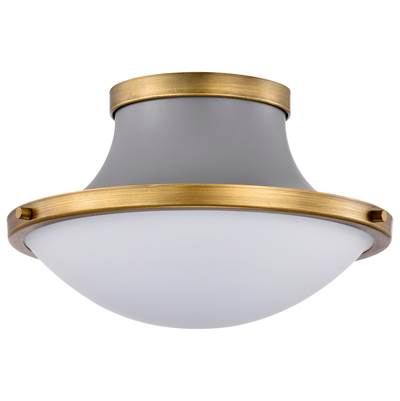 Nuvo Lafayette Flush Mount Light - 14" in Matte Gray