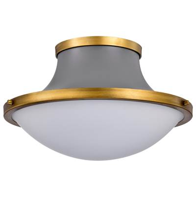 Nuvo Lafayette Flush Mount Light - 18" in Matte Gray