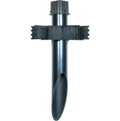 Nuvo 2-Inch PVC Mounting Post with Black Cap in Black