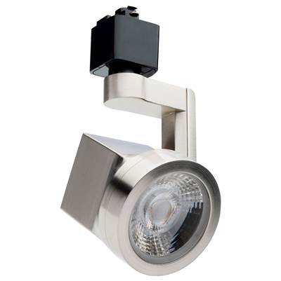 Nuvo Lantern 12W LED Track Head - 36° Beam - 3000K in Brushed Nickel