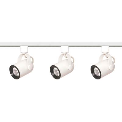 Nuvo 3-Light Round Back Line Voltage Track Kit in White