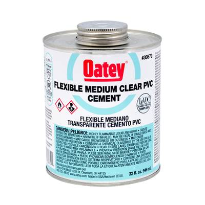 Oatey PVC Flexible Clear Cement - 32 Oz
