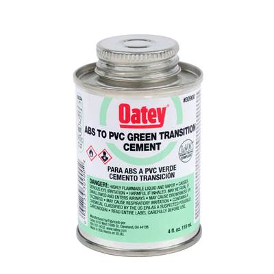 Oatey ABS To PVC Transition Green Cement - 4 Oz