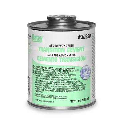 Oatey ABS To PVC Transition Green Cement - 32 Oz