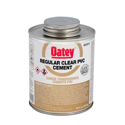 Oatey PVC Cement - 16 Oz - Regular in Clear