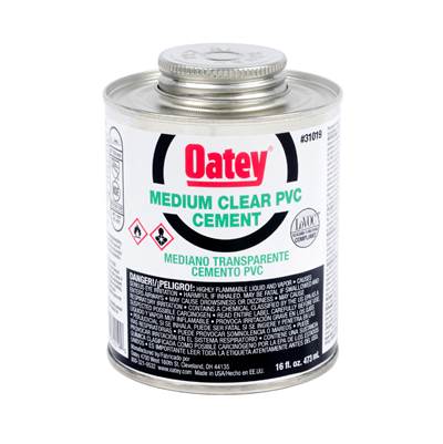 Oatey PVC Cement - 16 Oz - Medium in Clear