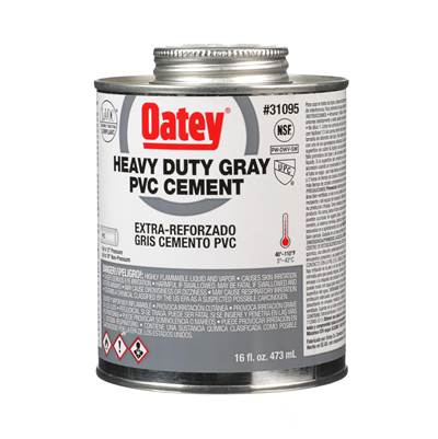Oatey PVC Cement - 16 Oz - Heavy Duty in Gray