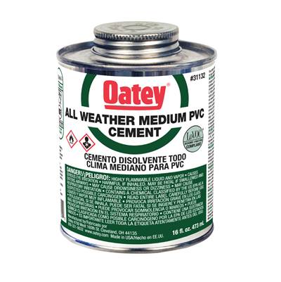 Oatey PVC All Weather Clear Cement - 16 Oz