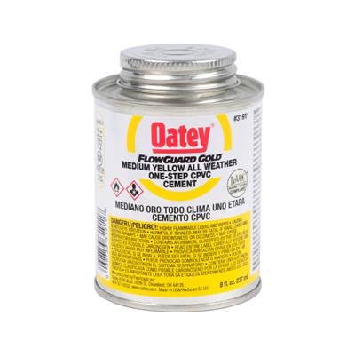 Oatey FlowGuard Gold® 1-Step Yellow CPVC Cement - 8 Oz