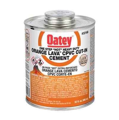 Oatey CPVC Orange Lava Hot Cut-In Cement - 32 Oz