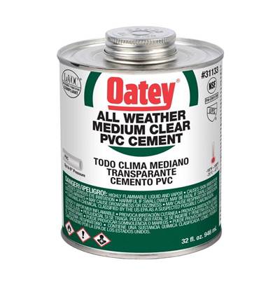 Oatey PVC All Weather Clear Cement - 32 Oz