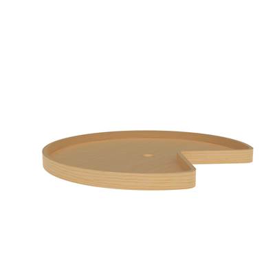 Rev-A-Shelf Wood Kidney Lazy Susan - Base Cabinet - With Swivel Bearing in Natural Maple