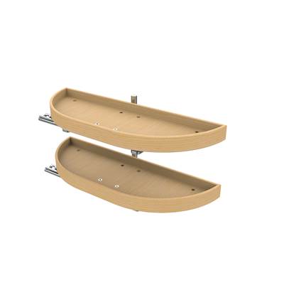 Rev-A-Shelf Wood 2-Shelf Blind Corner Pull-Out Organizer in Natural Maple
