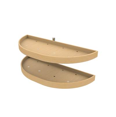 Rev-A-Shelf Wood 2-Shelf Blind Corner Pull-Out Organizer in Natural Maple