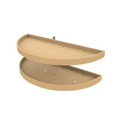 Rev-A-Shelf Wood 2-Shelf Blind Corner Pull-Out Organizer in Natural Maple