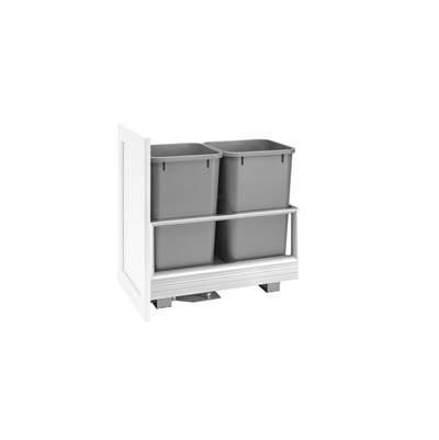 Rev-A-Shelf Contemporary Pull Out Trash Container - Soft Close in Aluminum