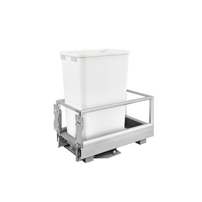 Rev-A-Shelf Contemporary Pull Out Trash Container - Full Height - Soft Close in Aluminum