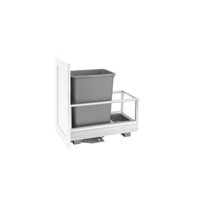 Rev-A-Shelf Contemporary Pull Out Trash Container - Soft Close in Aluminum