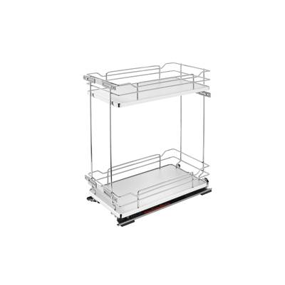 Rev-A-Shelf Contemporary Two-Tier Solid Surface Pull Out Organizer - Soft Close in Gray