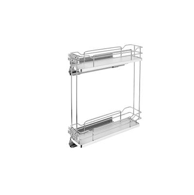 Rev-A-Shelf Contemporary Two-Tier Solid Surface Pull Out Organizer - Soft Close in Gray
