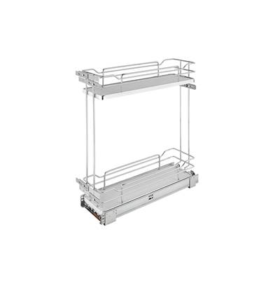Rev-A-Shelf Contemporary Two-Tier Solid Surface Pull Out Organizer - Soft Close in Gray