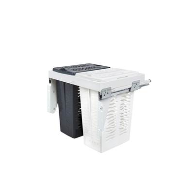 Rev-A-Shelf Modern Steel Hamper - Top Mount Pull Out in White
