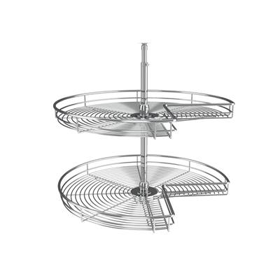 Rev-A-Shelf 28" Steel Kidney Lazy Susan - 2-Shelf in Chrome