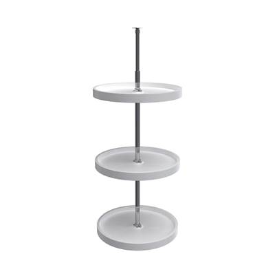 Rev-A-Shelf Classic 18" Full-Circle 3-Shelf Lazy Susan - 38" H Corner Wall in White