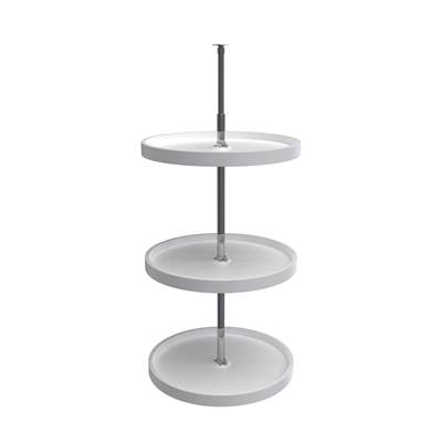 Rev-A-Shelf Classic 20" Full-Circle 3-Shelf Lazy Susan - 38" H Corner Wall in White